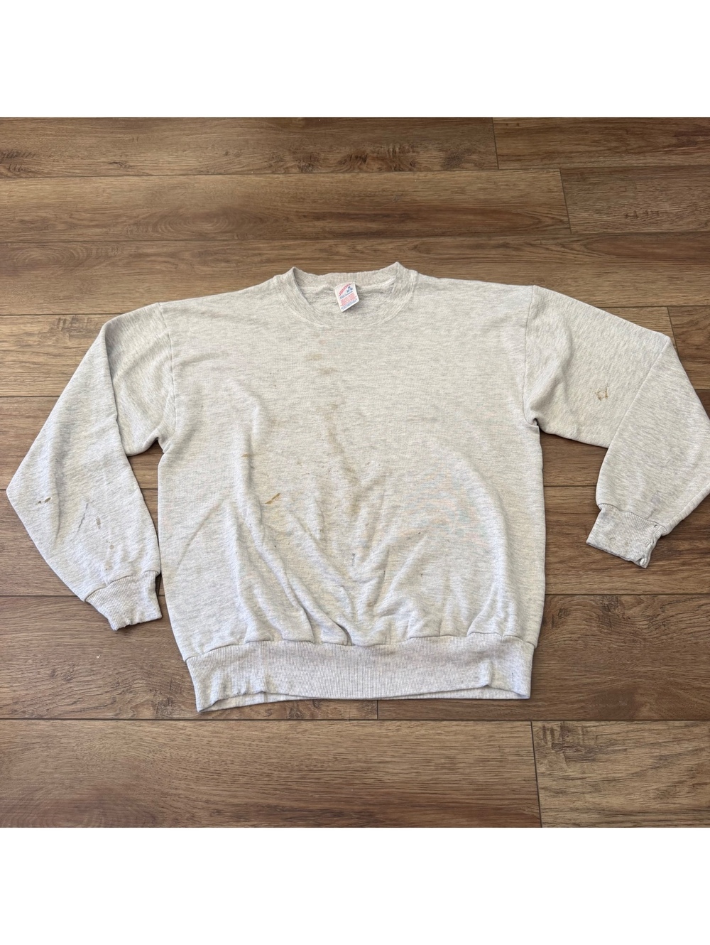 Vtg 90s Jerzees Blank Gray Crewneck Sweatshirt Medium